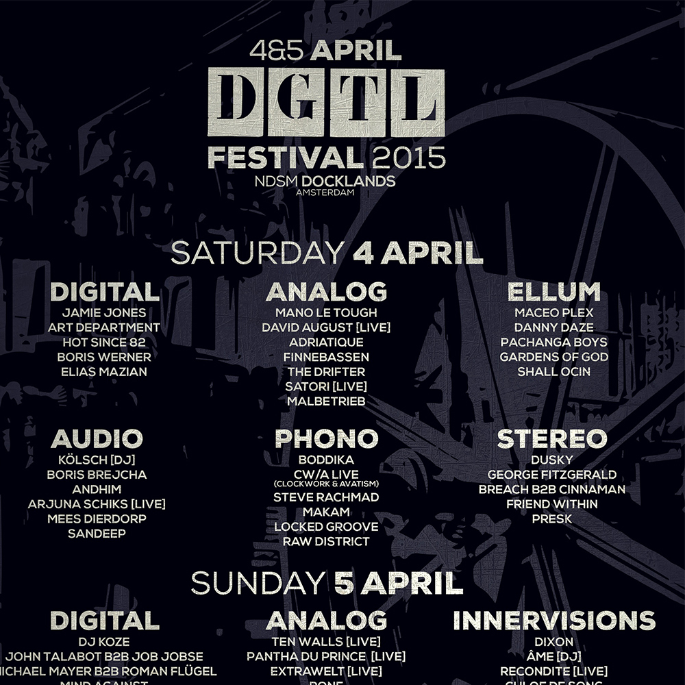 DGTL Festival 2015 Announce Stages w/ Innervisions and Ellum amongst twelve top-notch stages cover