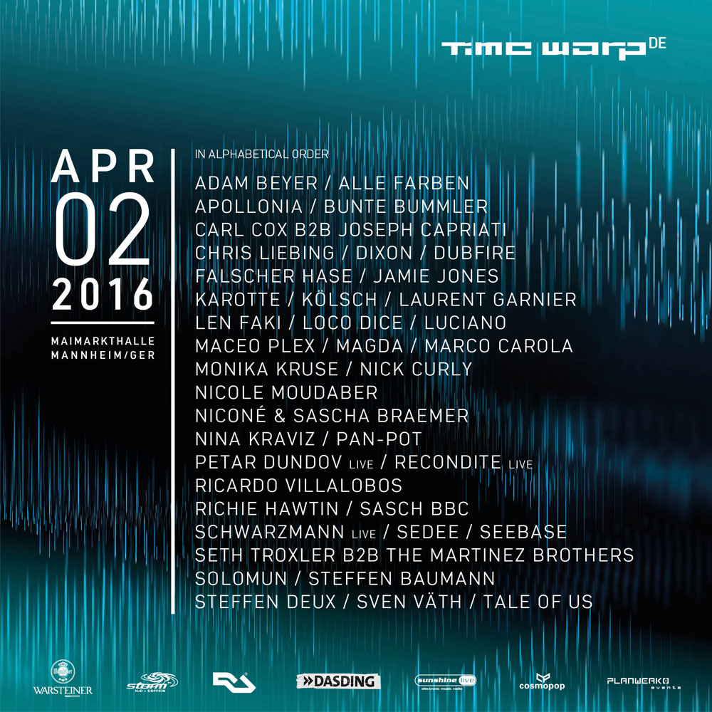 TIME WARP DE 2016 ? Full Line Up Announced!! cover