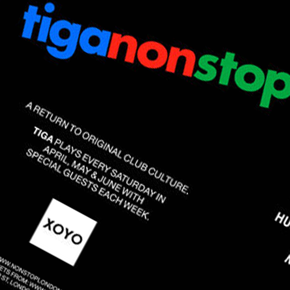 'Non Stop' Tiga brings the noise with XOYO Residency cover