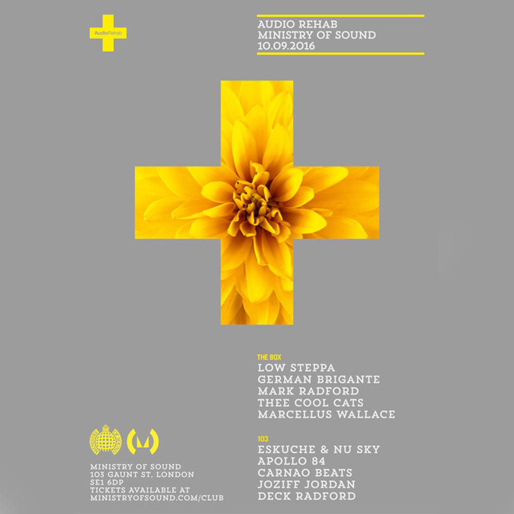 AUDIO REHAB RETURNS TO MINISTRY OF SOUND THIS AUTUMN WITH ALL-STAR LINE-UP OF UNDERGROUND HOUSE TALENT cover