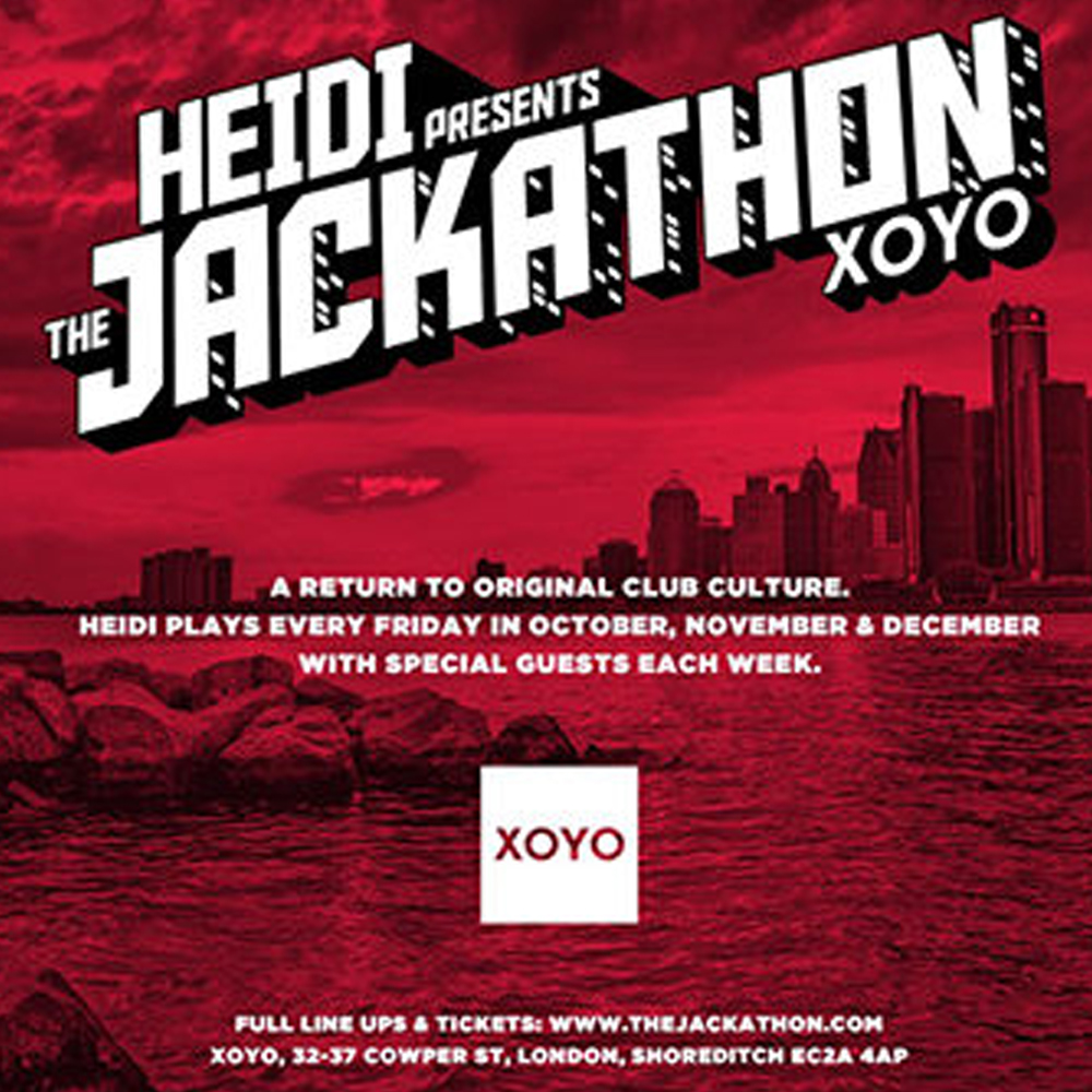 Heidi welcomes Richie Hawtin, The Black Madonna to play at XOYO Residency cover