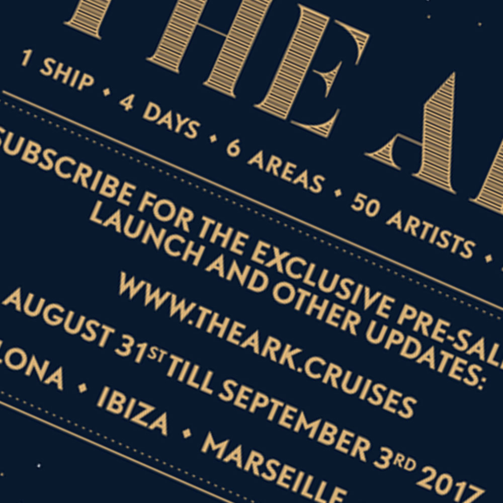First line up announcement for The Ark cover