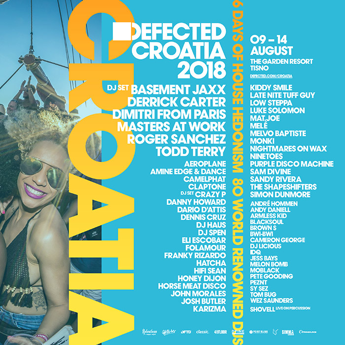 Defected Croatia 2018 - Phase 1 line up inc Basement Jaxx, Camelphat, Derrick Carter and more cover