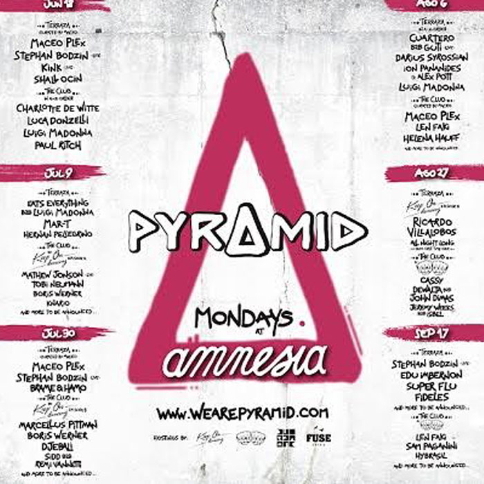 Pyramid Amnesia Ibiza - Full Season Line Up Announcement - Ricardo Villalobos, Maceo Plex, Luciano and more cover