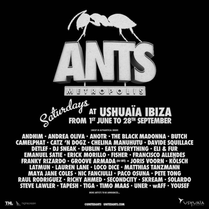 ANTS ANNOUNCE FULL LINE-UP AND BRAND NEW ?METROPOLIS? CONCEPT FOR 2019 IBIZA SEASON cover