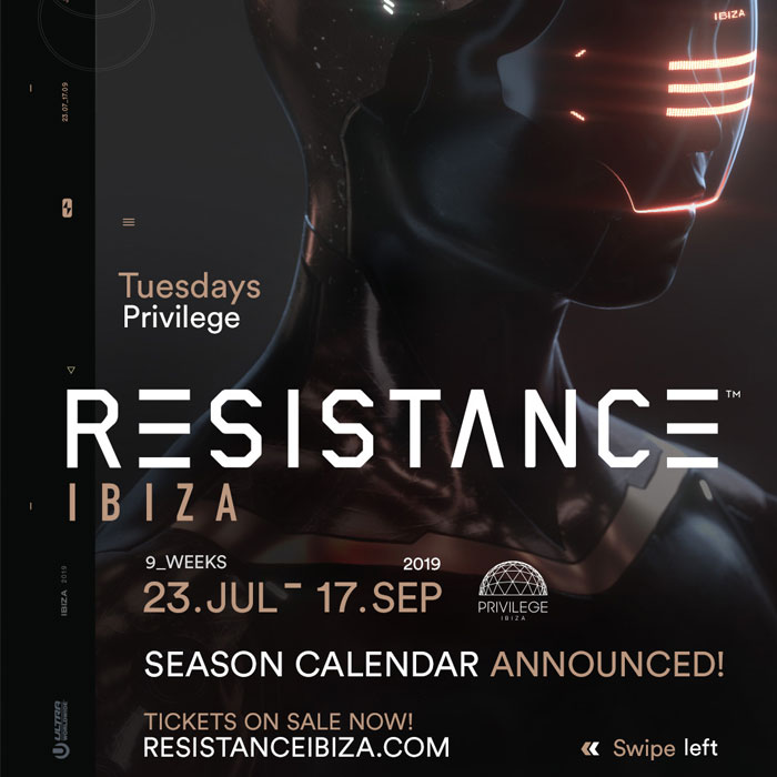 RESISTANCE Ibiza drops 2019 season calendar cover