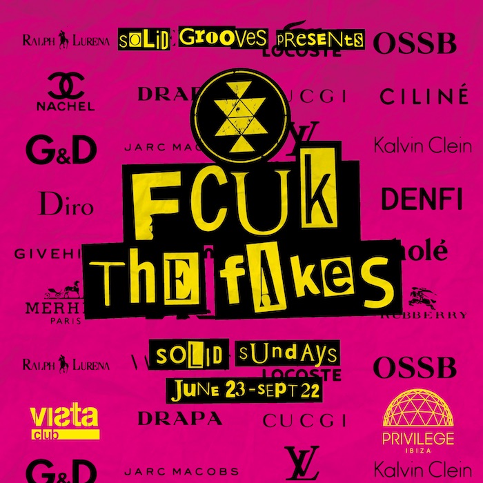 Weekly line ups announced for Solid Grooves presents FCUK THE FAKES cover