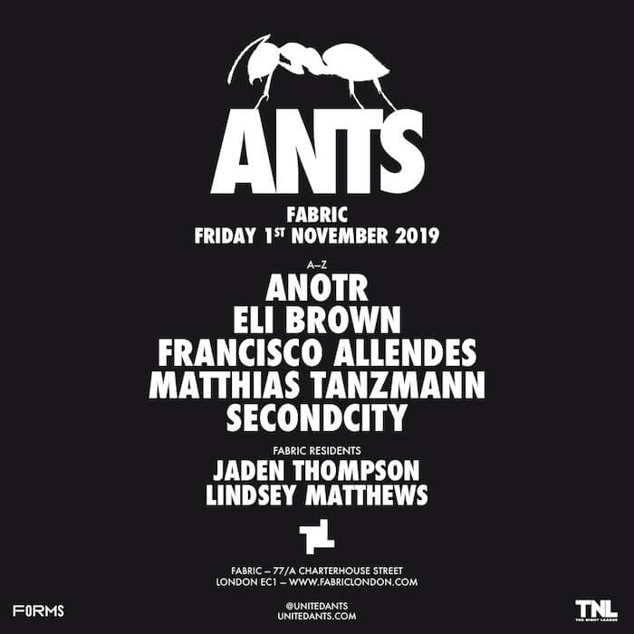 ANTS head to Fabric for November party cover