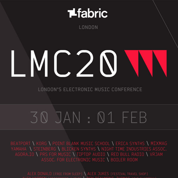 London Music Conference Announces First Round of Artists, Experts and Brands for 2020 at fabric cover