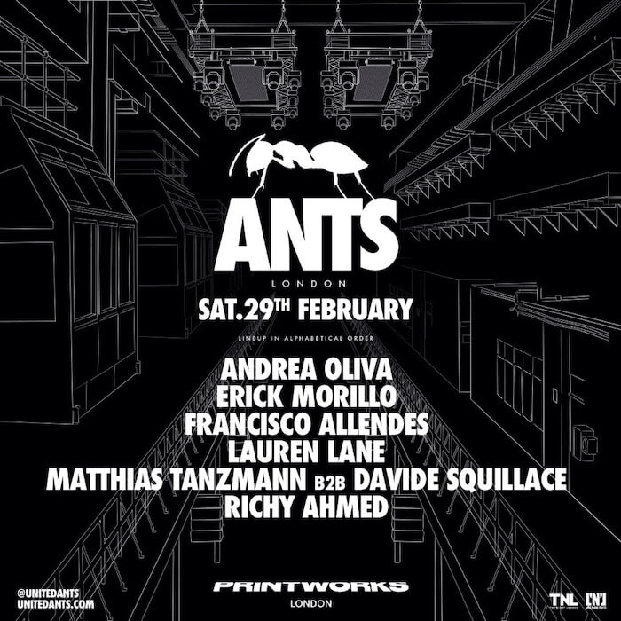 Ants head to Printworks London next February cover