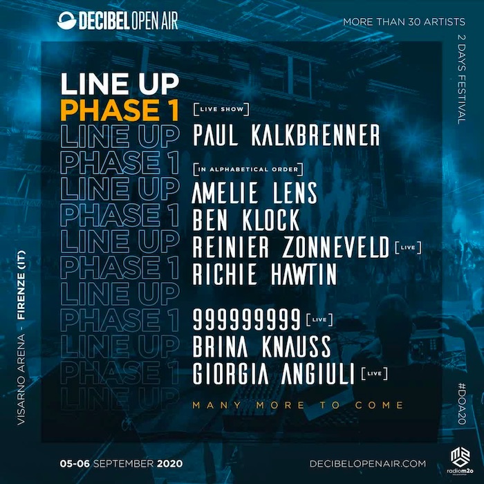 Decibel Open Air unveils Paul Kalkbrenner, Richie Hawtin, Amelie Lens, Ben Klock and more cover