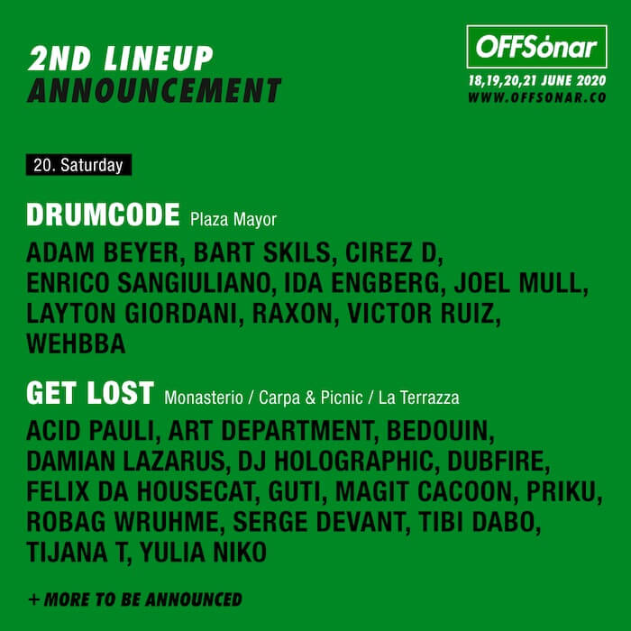 Offsónar 2020 reveal lineups for Get Lost?s European debut and Drumcode cover