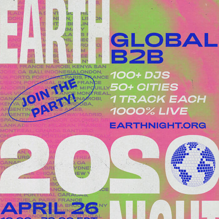 EARTH NIGHT events hosts a 100 DJ back-to-back relay in conjunction with DJs For Climate Action. cover