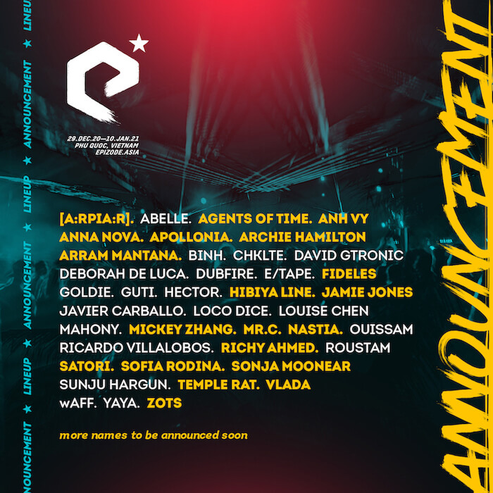 EPIZODE5: EPILOGUE reveals the second round of lineup, including JAMIE JONES, APOLLONIA, and many more! cover