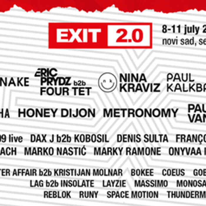 Sheck Wes, Paul Kalkbrenner, Nina Kraviz, Honey Dijon and Solomun join EXIT Festival?s 20th Anniversary Line Up cover