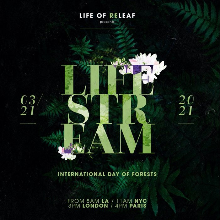 Francesca Lombardo & LIFE OF RELEAF present ?LIFE STREAM? for International Day Of Forests cover