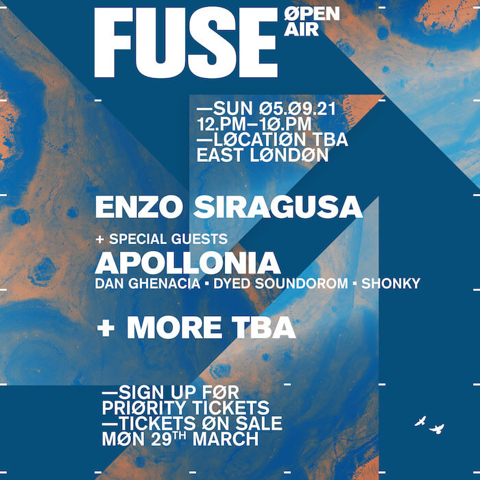 FUSE announce first London Open-Air event with Enzo Siragusa, Apollonia (3 Hour Set), and more... cover