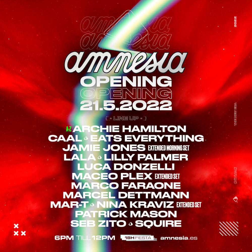 Amnesia announces huge opening party lineup cover