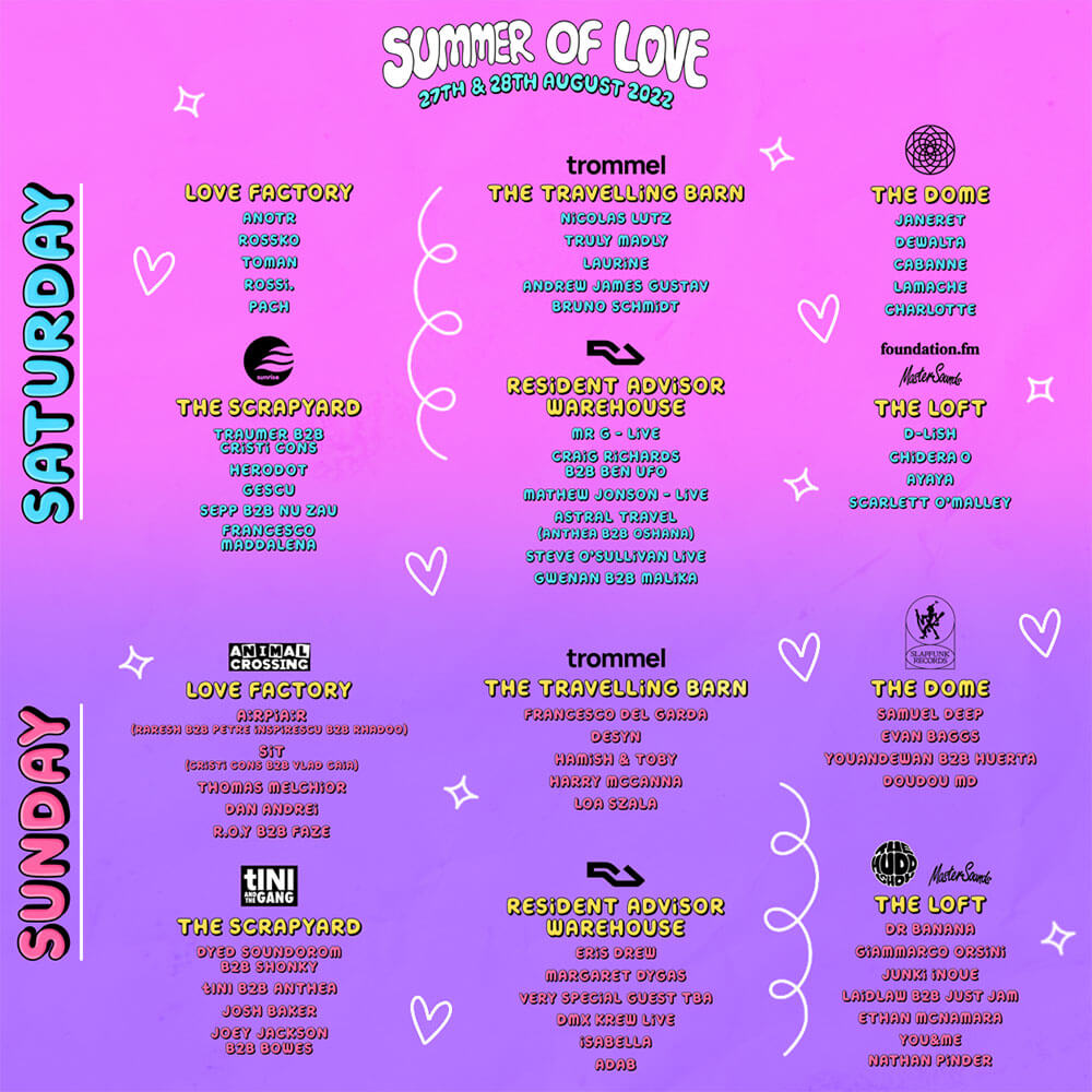 Manchester's Sumer Of Love festival announce talks, stage splits and stage designs cover