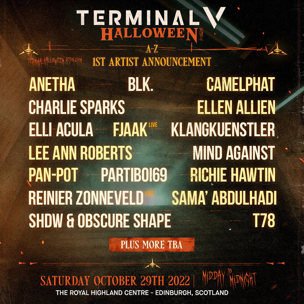 Terminal V: announcing first wave of names for 12 hour indoor music festival this Halloween? cover