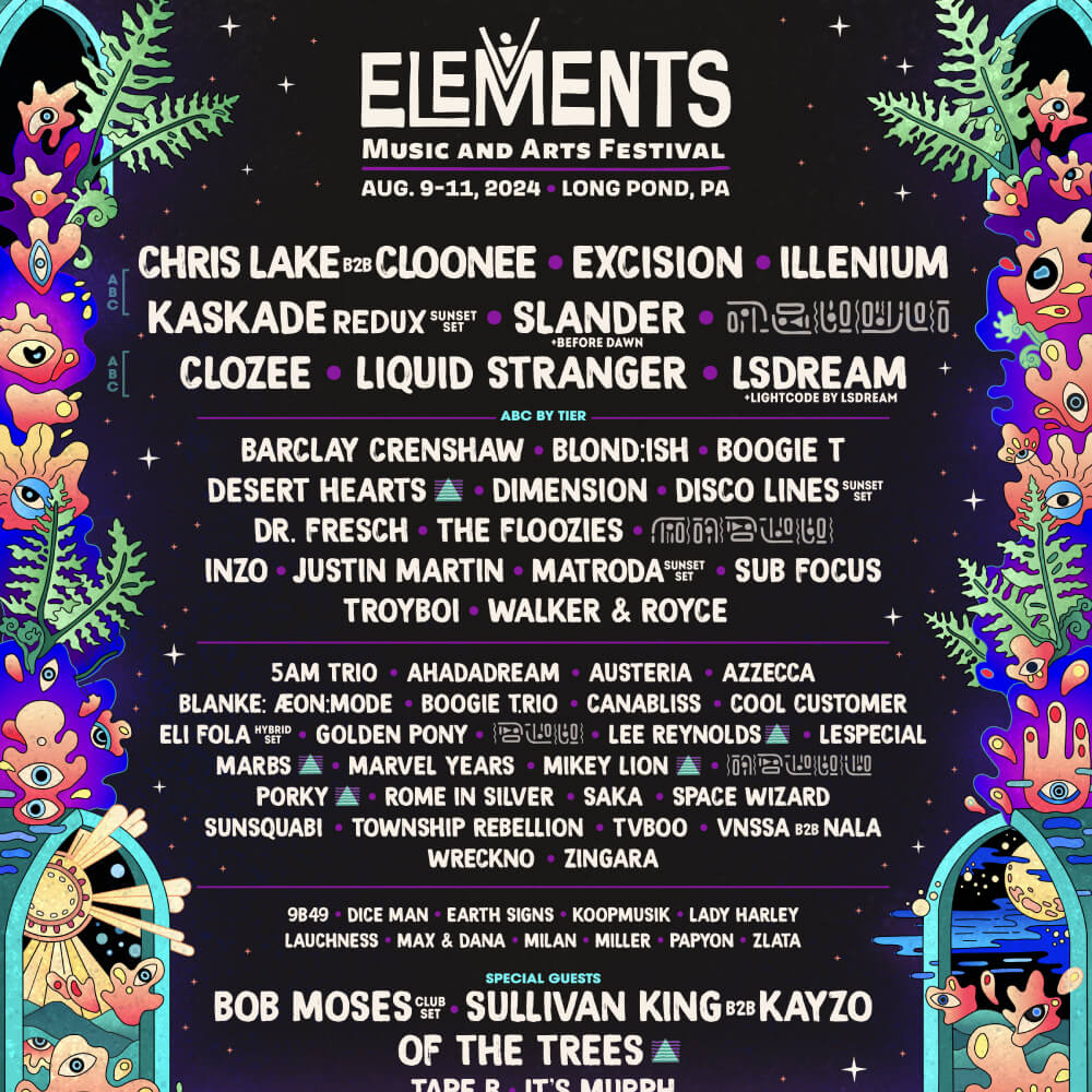 Elements Music & Arts Festival Announces Phase One Lineup for 2024 cover