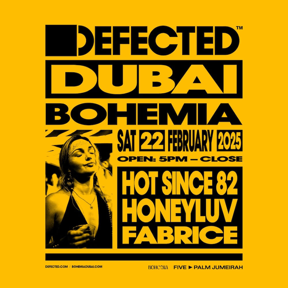 Defected Announces 2025 Residency at FIVE's Bohemia Beach Club in Dubai cover